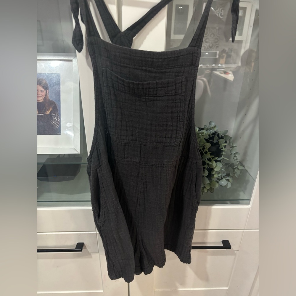 Aerie dark grey overalls romper. Size small